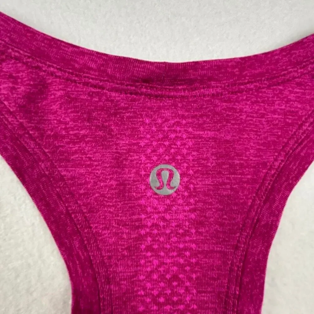 Lululemon Pink Heathered Racerback Workout Tank Top Women’s Size 6 Athletic